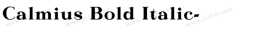 Calmius Bold Italic字体转换